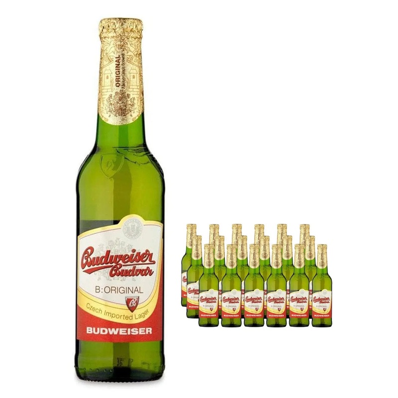 Budweiser Budvar Beer Bottle Multipack, 24 x 330 ml