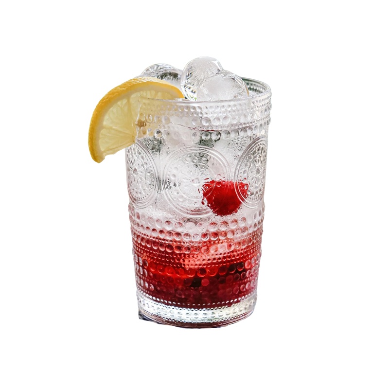 Hobnail Beaded Drinking Glass 13 oz