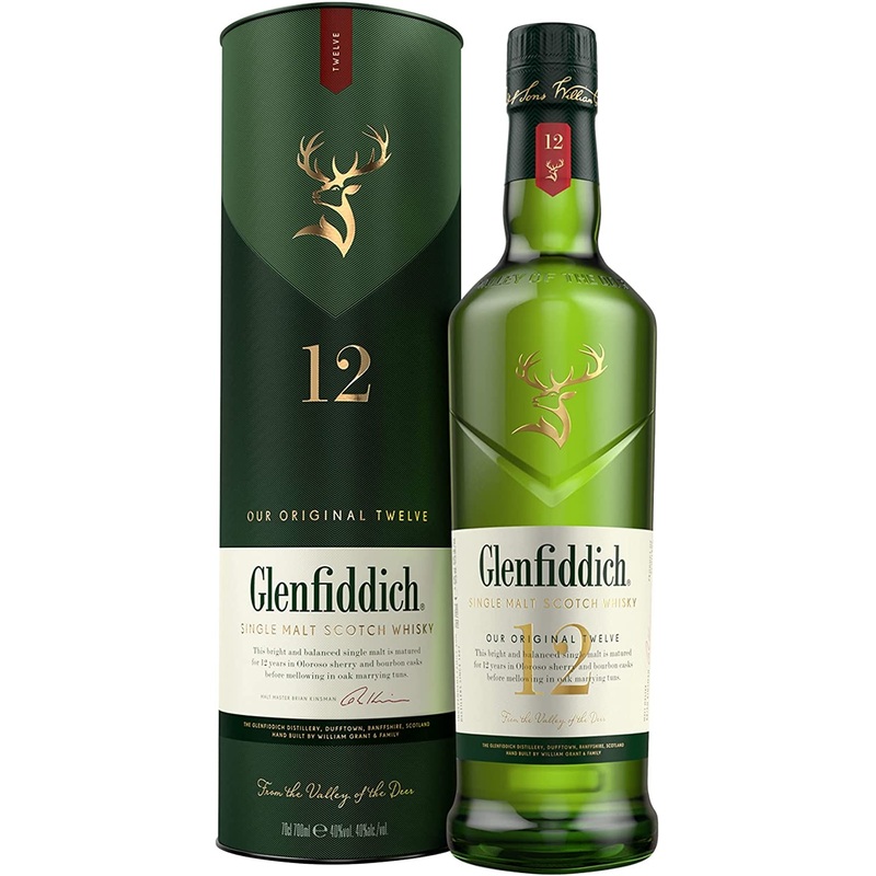Glenfiddich 12 Year Old Single Malt Scotch Whisky 70cl