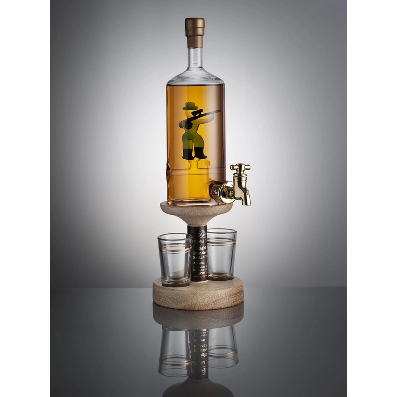 Hunter Refillable Whisky Decanter With Tap & 2 Glasses 35cl