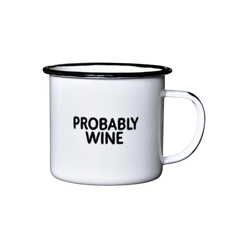 Probably Wine Enamel Mug SINGLE