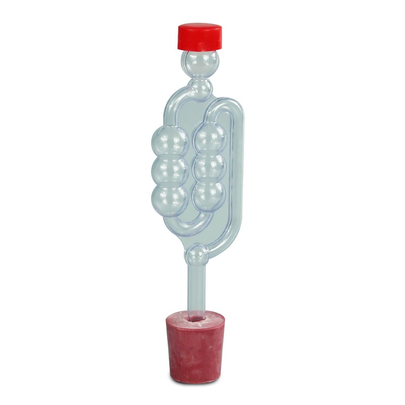 1 x Bubbler Airlock & 1 x Bored Rubber DJ Bung