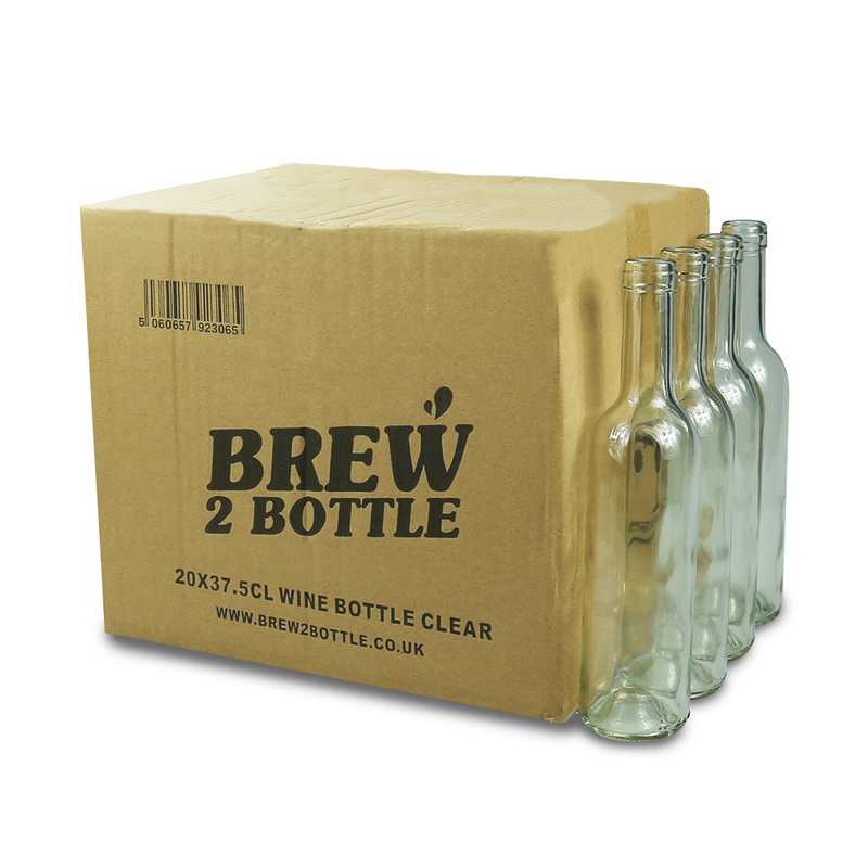 20 x 37.5cl Brew2Bottle Clear Glass Wine Bottle