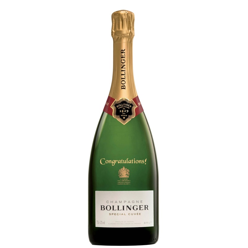 Bollinger Special Cuvee Champagne Congratulations Engraved 75cl