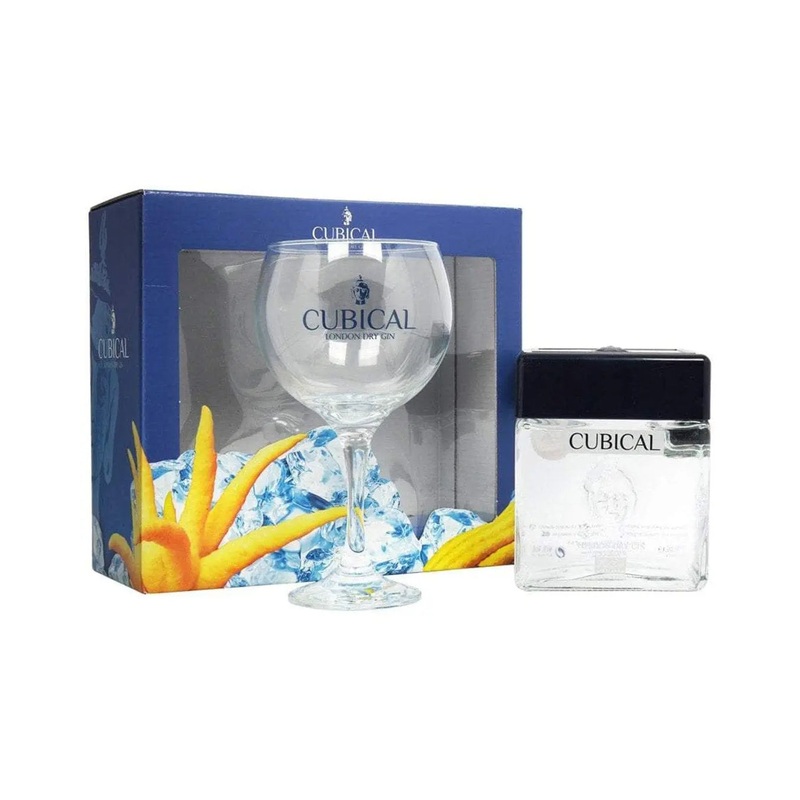 Botanic Cubical Premium London Dry Gin Glass Gift Pack, 70 cl