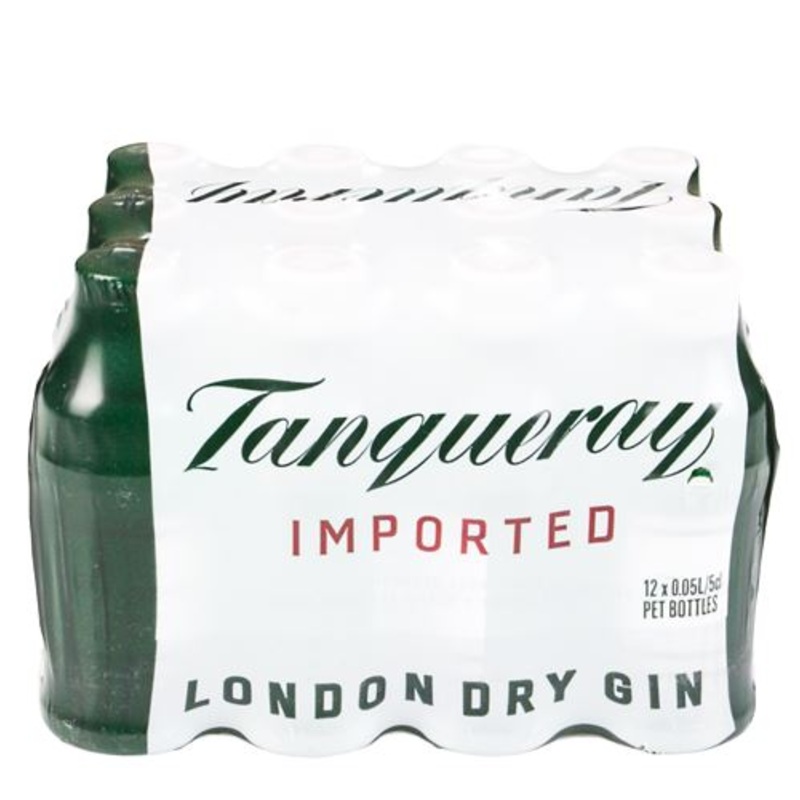 Case Of Tanqueray Gin Miniature 5cl x 12