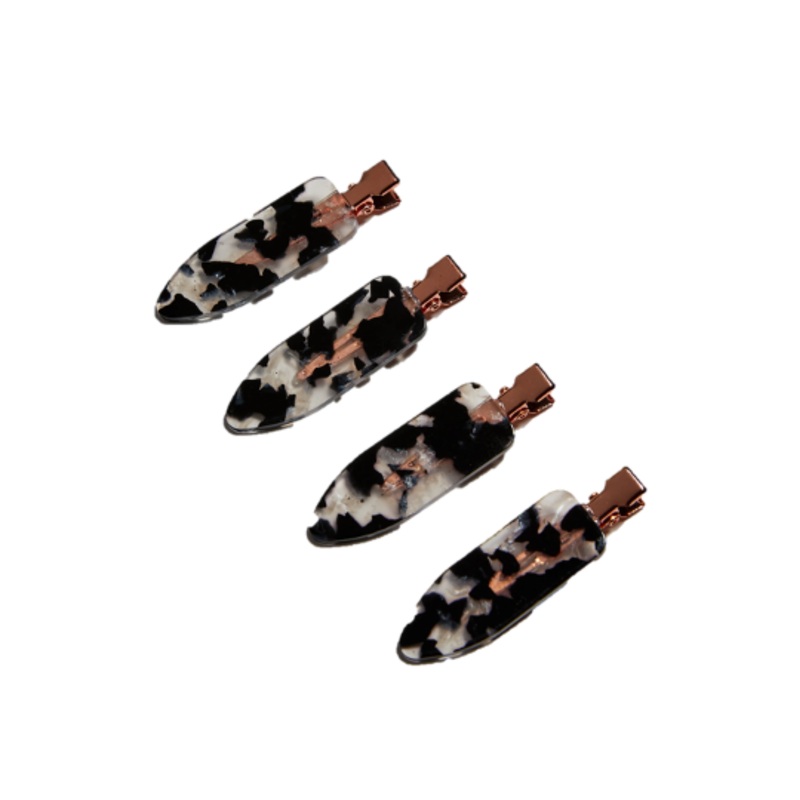 Black Terrazzo Creaseless Clips 4 PACK