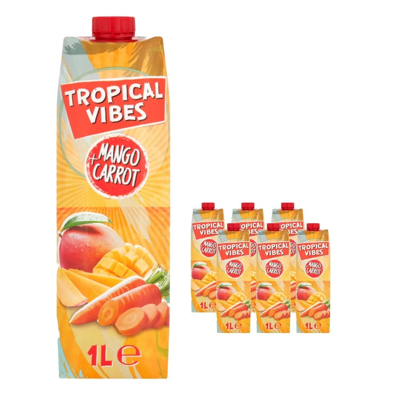 Tropical Vibes Mango Carrot Multipack, 6 x 1 L