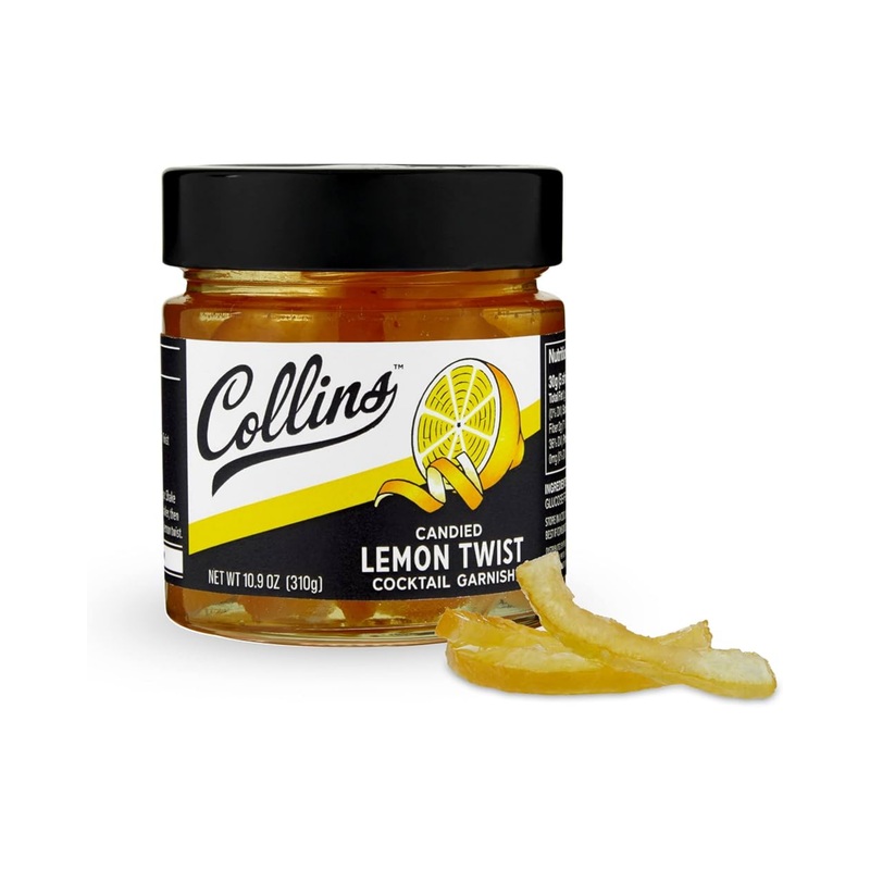 Collins Lemon Twist in Syrup Cocktail Garnish SINGLE