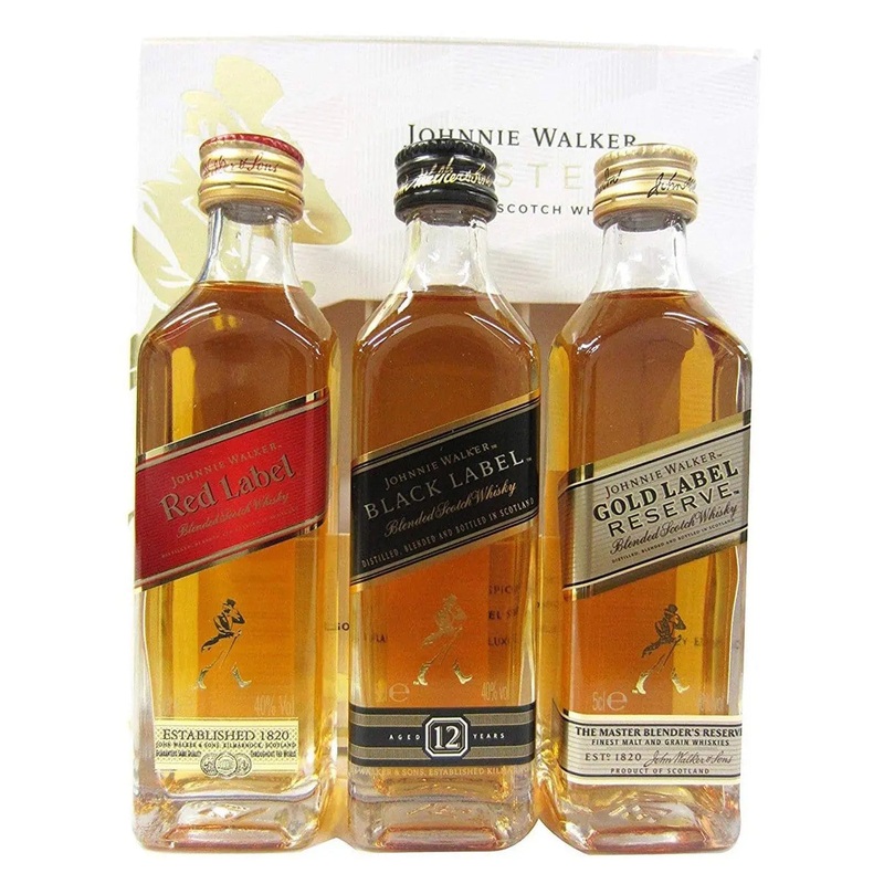 Johnnie Walker Taster Whisky Miniature Gift Set, 3 x 5 cl