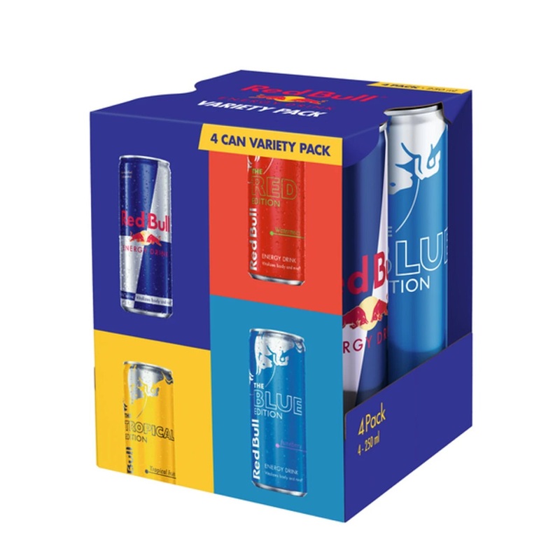 Red Bull Variety Pack, 4 x 250 ml