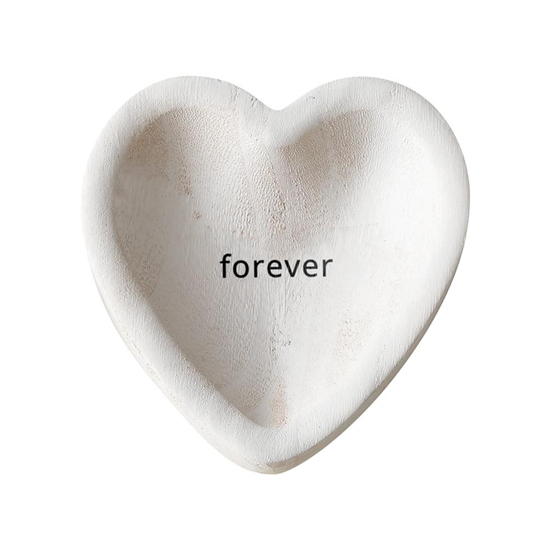 "Forever" Heart Shaped Trinket Tray SINGLE