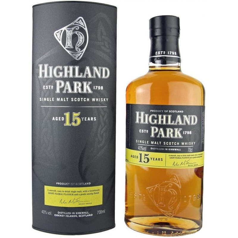 Highland Park 15 Year Old Single Malt Scotch Whisky Old Design 70cl