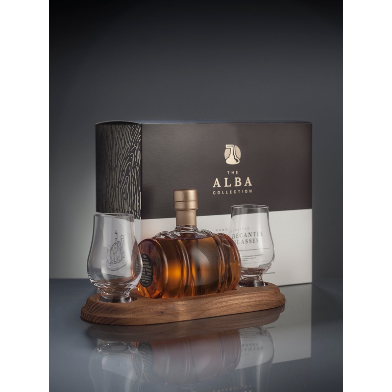 Mini Whisky Barrel Refillable Decanter & 2 Glasses 20cl