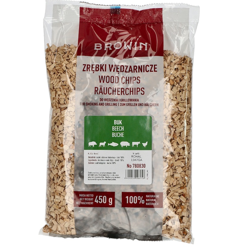 Smoker Wood Chips -  Beech, 450 g, Class 8