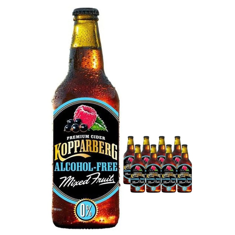 Kopparberg Alcohol Free Mixed Fruit Premium Cider Multipack, 8 x 500 ml