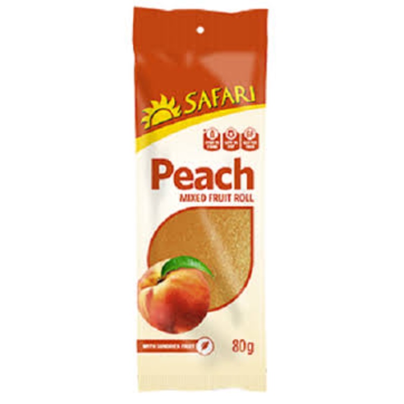Safari Fruit Rolls Peach 80g