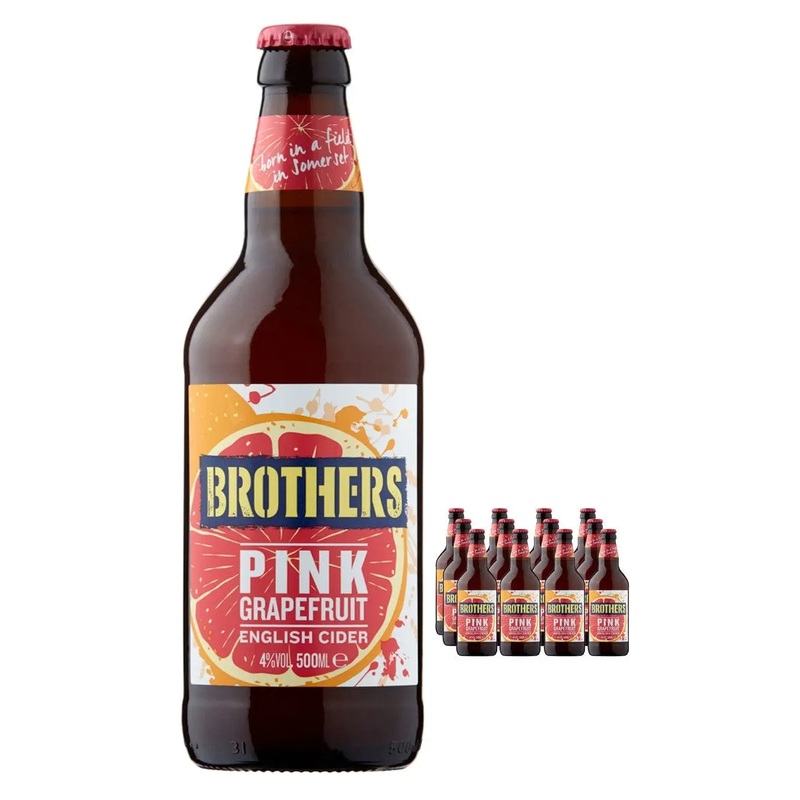 Brothers Pink Grapefruit Cider Multipack, 12 x 500 ml