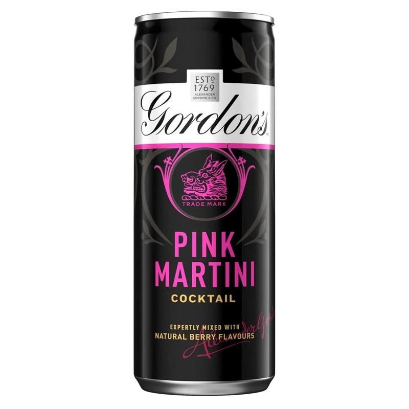 Gordon's Pink Martini Premixed Cocktail Can, 1 x 250 ml