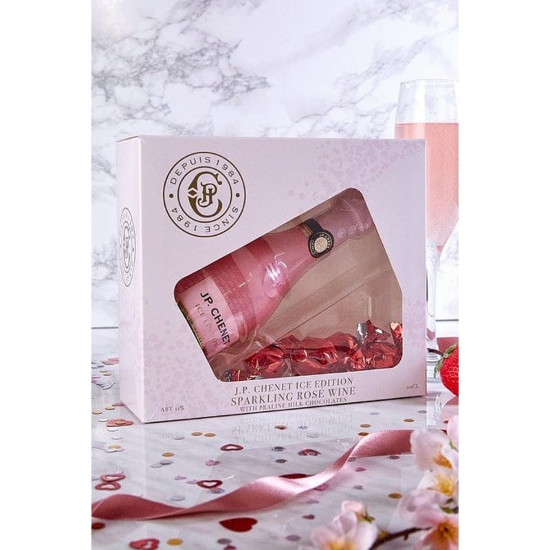 JP Chenet Sparkling Ice Edition Rose Wine and Praline Truffles Gift Set 20cl