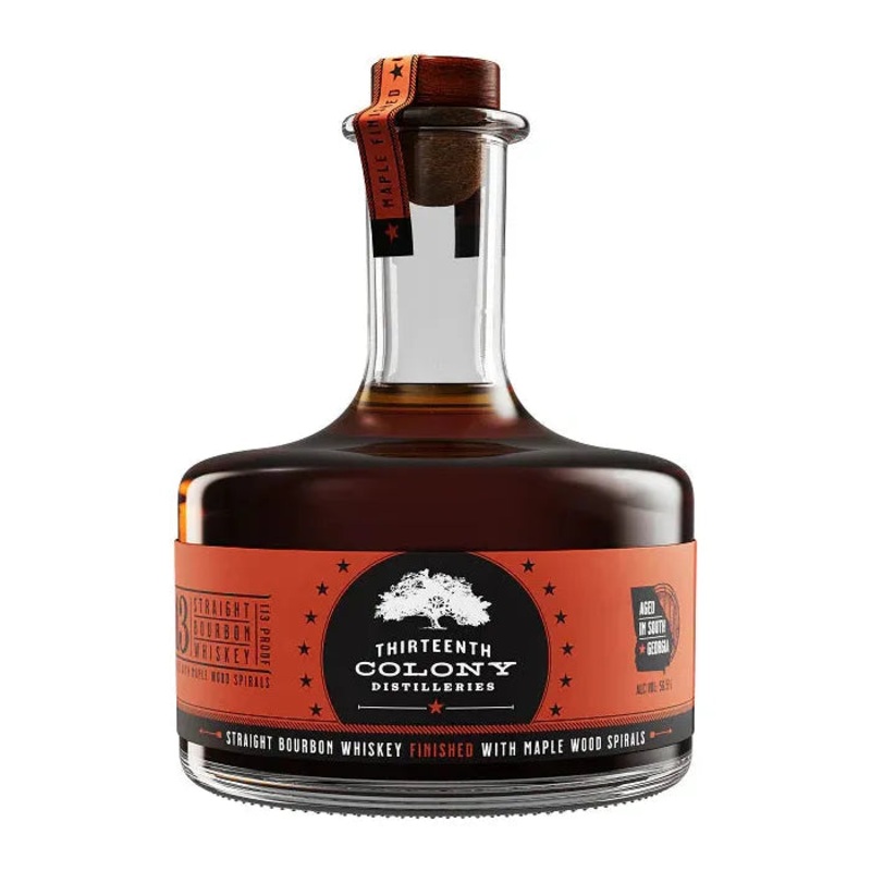 Thirteenth Colony 113 Maple Wood Spirals Straight Bourbon Whiskey 750ml