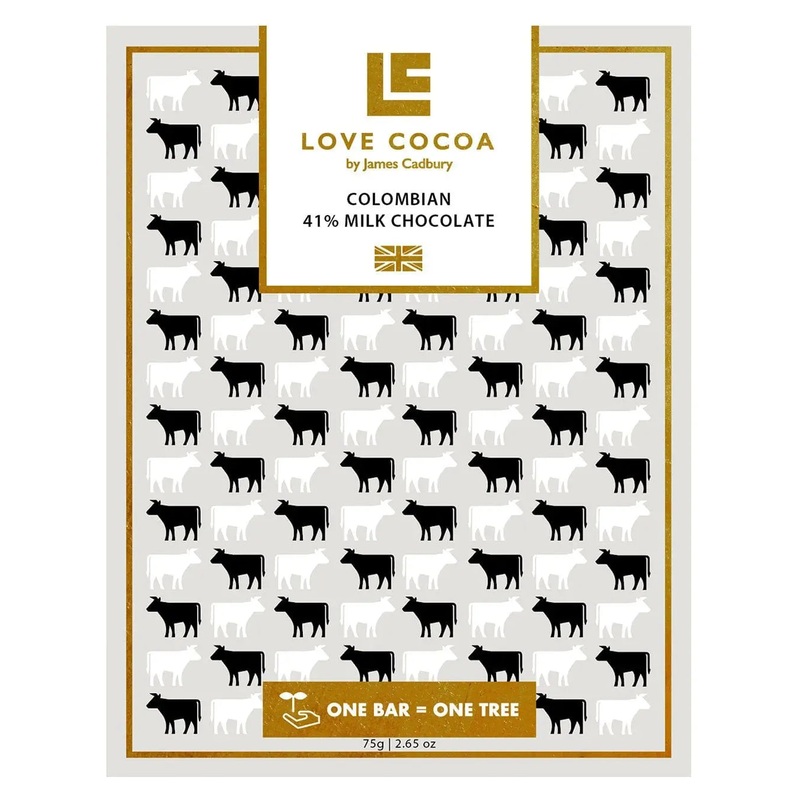 Love Cocoa Colombian Single Origin 41% Milk Chocolate Bar, 75 g