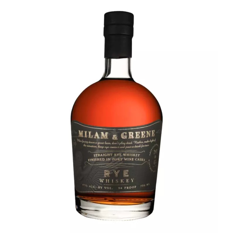Milam & Greene Straight Rye Whiskey Finished in Port Wine Casks