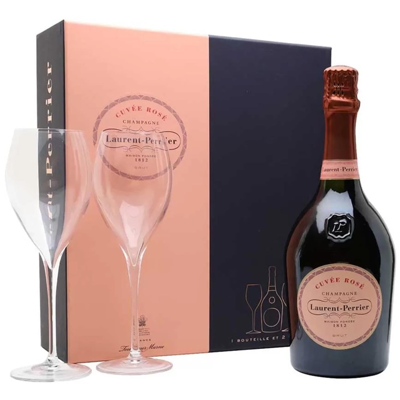 Laurent-Perrier Rose Champagne Two Glass Gift Set 75cl