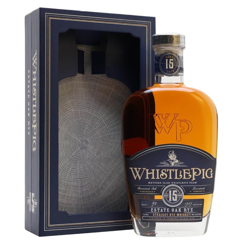 WhistlePig 15 Year Old Estate Oak Rye Whiskey 70cl