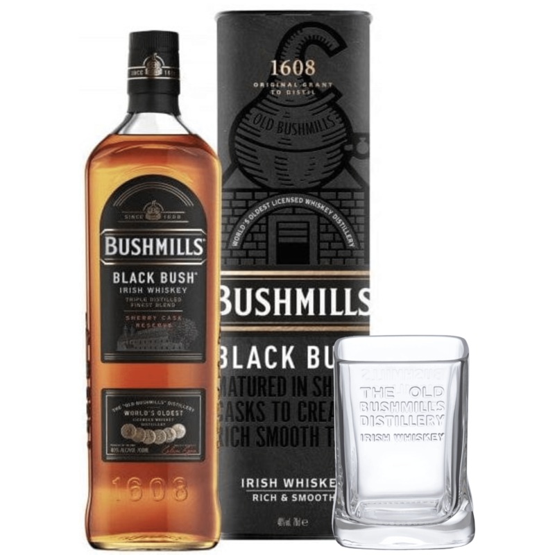 Bushmills Black Bush Irish Whiskey Gift Box & Glass 70cl