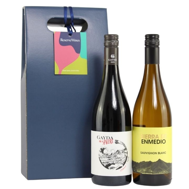 Festive Wine Pair: French Red & Spanish White Christmas Gift Box