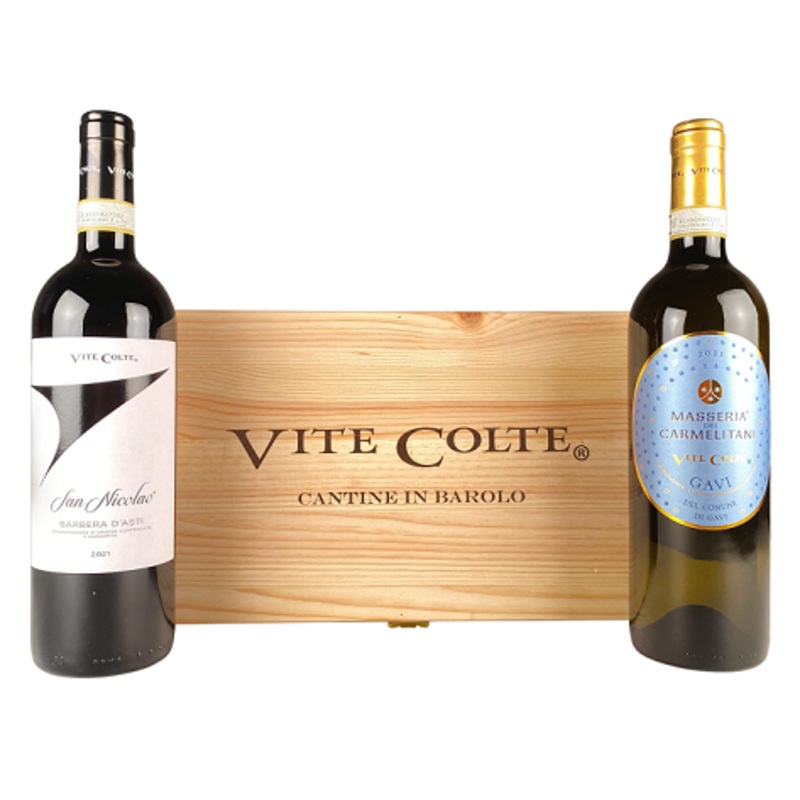 Gavi di Gavi and Barbera d'Asti, Vite Colte - Fine Wine Gift Box 2 Bottle Case 2x75cl + Gift Box